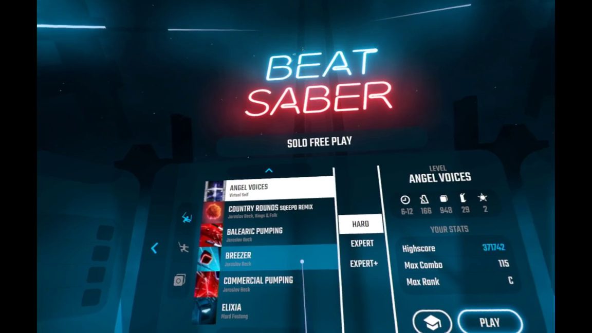 【PSVR】ビートセイバー(BeatSaber)をプレイした感想・レビュー：完全に神ゲー！曲の少なさだけがネック 
