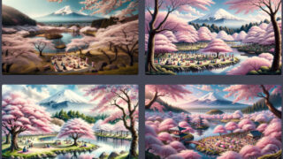 AIデザインチャレンジ:桜満開の富士山風景 – 10月18日のベストショット 