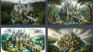 AIデザインチャレンジ:魔法の森に囲まれた城 – 10月16日のベストショット 