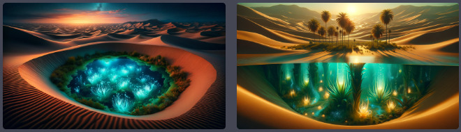 AIデザインチャレンジ:砂漠のオアシスの秘密 – 11月2日のベストショット 