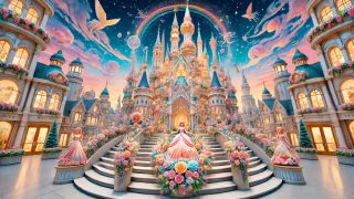 【ディズニーリゾート風】花火とパレードの幻想的な夜：Disney Resort-Style Magical Parade 